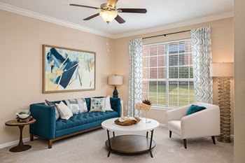 Ceiling fans in living rooms